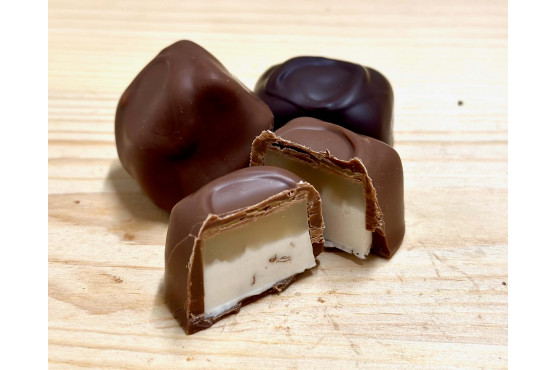 Chocolate Dipped Caramel with Nougat